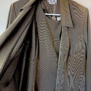 Vintage ISB Inc 2pc  Knee Length Jacket W/ Sleeveless Sheath Dress